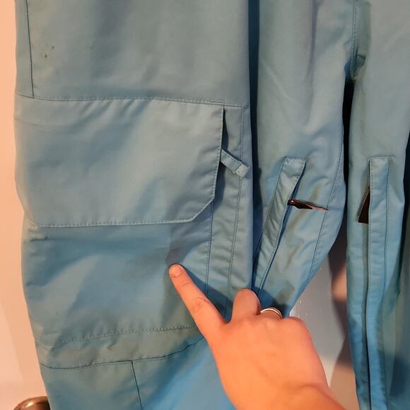 Volcom Nimbus Snowboarding Pants Women's Size Large Aqua Blue - Picture 10 of 15